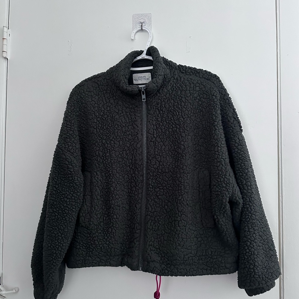 Urban Outfitters Charcoal Teddy Jacket